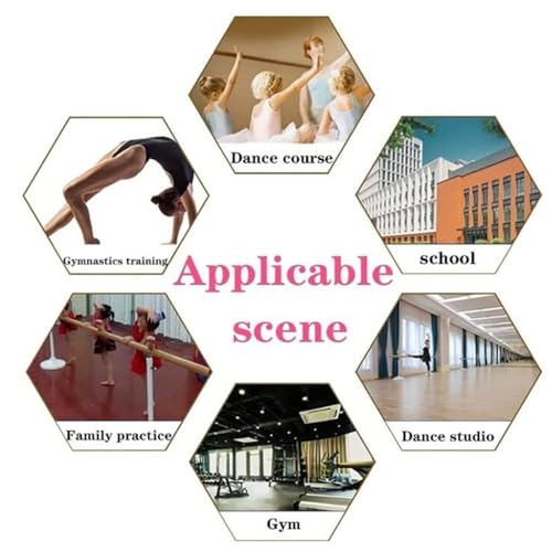 Barre de ballet murale blanche de 1m, hauteur réglable 80-120 cm