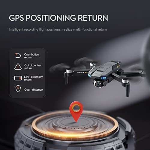 Dynoson Gps Professional Drones With 4K Hd Camera For Adults Beginners, 2 Batteries For 50 Minutes Long Flight Time,5G Transmission Wifi Fpv And Long Control Range Drone With Brushless Motor And Optical Flow Positioning,Auto Return Home,Intelligence Follows Me,Include 2 Batteries #TOP2