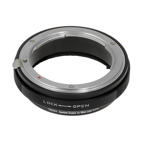 Image of Fotodiox Aperture Control 52mm Filter for Nikon G /DX Lens in Reverse Mount for Macro Photography (Black)