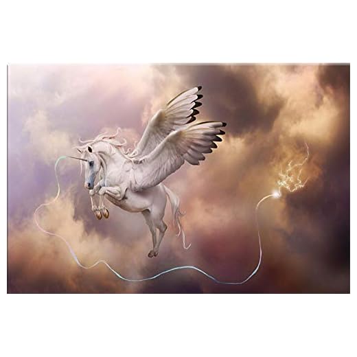 FAWFAW Vuxen pussel 1 000 stycken, ängel häst med vingar pusselspel heminredning gåvor