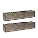 Wooden Planter Box, Rustic Barn Wood with Plastic Liner l Restaurant and Wedding Decorations l Wedding Bouquets, Table Centerpiece (20x4 Set of 2, Natural)