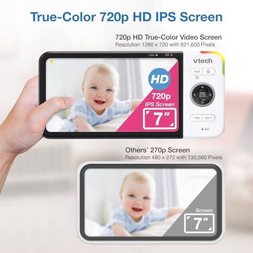 Vtech VM919-2HD Baby Monitor, 7 Inch 720P Screen thumb #2