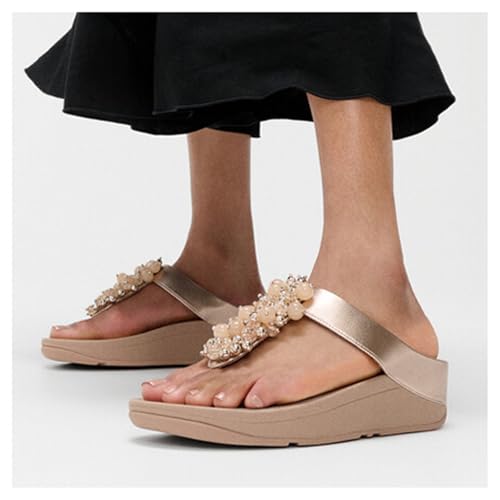 Image of FitFlop Fino Bauble-Bead Toe-Post Sandals
