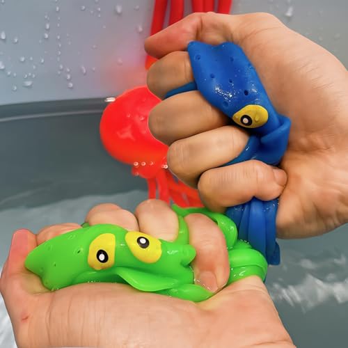 4 Stücke Oktopus Wasserbomben Wiederverwendbar Spielzeug Set, Mit Aufsaug und Spritzfunktion Oktopus Wasserball, Spaß Wasserspielzeug, Schwimmbad Spielzeug, Für Swimmingpools Geeignet Badewanne Strand