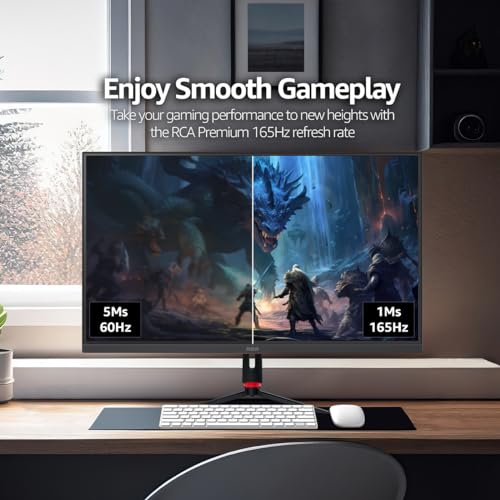 Image of RCA 27 inch Evolution Select QHD Gaming Monitor | 165Hz, 2560 x 1440p, Adaptive Refresh Technology with 1ms Response, HDR10, Ultra Wide Game View - RGB Backlighting & Adjustable Stand | M27SG134F