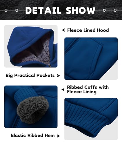 Image of SWISSWELL Unisex Boys Girls Fleece Hoodie Sherpa Lined Jacket Zip Up Hooded Sweatshirt Winter Outerwear for Kids