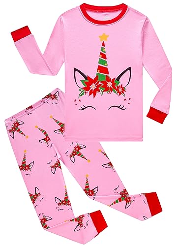 Image of KikizYe Girls Pajamas Set Kids Long Sleeve PJs Cotton Jammies