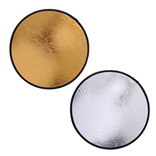 KICHOUSE 2pcs 2 Photography Lighting Board Round Light Reflector Studio Photography Reflector Photoshoot Reflector Photography Accessories Nylon Cloth with Reflective Coating
