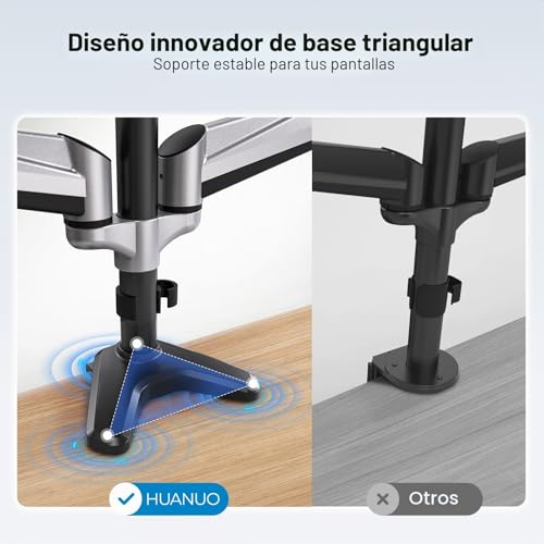 Soporte triple para monitores de 13 a 32 pulgadas brazo ajustable 8 kg 5