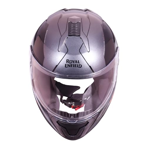 Image of Royal Enfield Override FF RIDEMORE Full Face Helmet | Spoiler & Air-Vent System | High-Impact ABS Shell | Certification: ISI & DOT | UV Treated Visor | Micrometric Buckle Stellar Blue XL