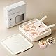 Felizbebe Eisplatte Eis Rolls, Lebensmittelqualität SUS316, Eis Maschine Inklusive Deckel & 2 Spatel, Ice Rolls Maschine Ideal für Familie, DIY Ice Maker, Gelato Maker Joghurt, Sorbet