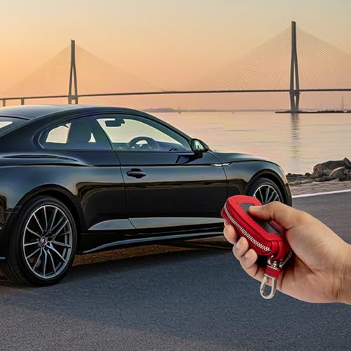 Image of Yuoyar Premium Leather Key Fob Case - Universal Car Key Holder