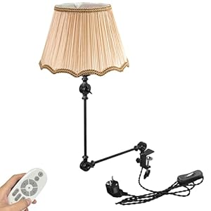 FSLiving Dimmbare Klemmleuchte mit Fernbedienung TD0639