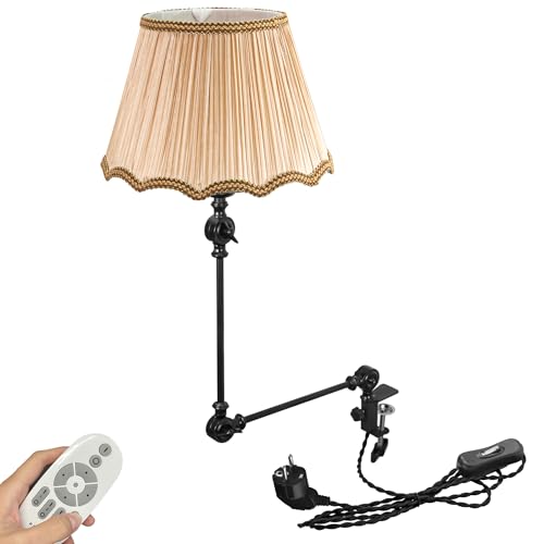 FSLiving Dimmbare Klemmleuchte mit Fernbedienung TD0639