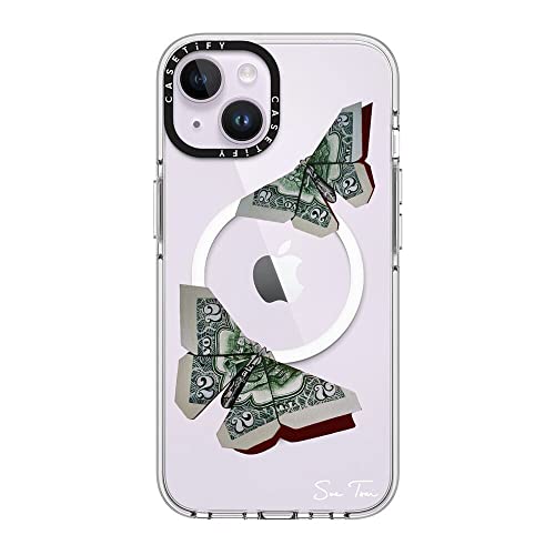 Coque transparente pour iPhone 14 résistant au jaunissement avec aimant MagSafe