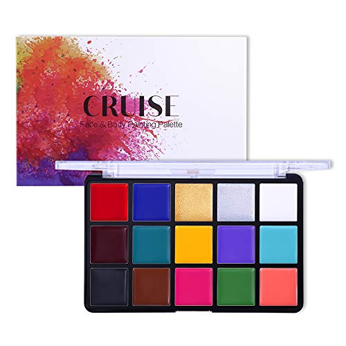 Ucanbe Face Body Paint Oil, Professional 15 Colors Fx Makeup Palette- Non Toxic Hypoallergenic Safe Facepaint thumb #6