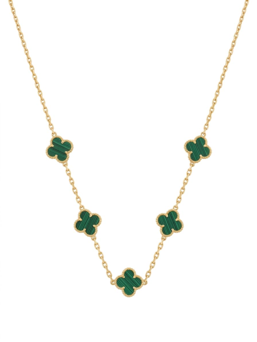 Black Clover Gold Chain Necklace for Women | Tarnish Free Jewellery for Women Aesthetic Necklace | Fashion Jewellery for Girls Clover Necklace, Valentine’s Gift for Girlfriend-image-14