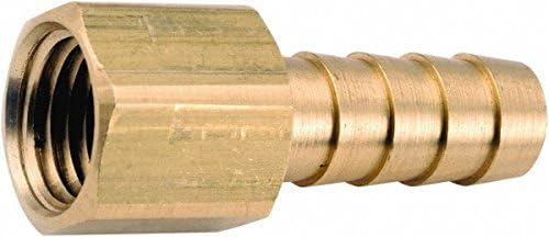 Anderson Metals 757002-0202-XCP5 129F Series Hose Adapter, 1/8 in, Barb, 1/8 in, FPT, Brass - pack of 5
