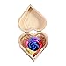 Produktbild Amosfun Weihnachten Holz Geschenkbox Simulation Rose Form Kerze kreative Herz Kerzenhalter Geschenkbox Kerze Seife Blume Kerze Geschenk Dekor für Weihnachten Valentinstag