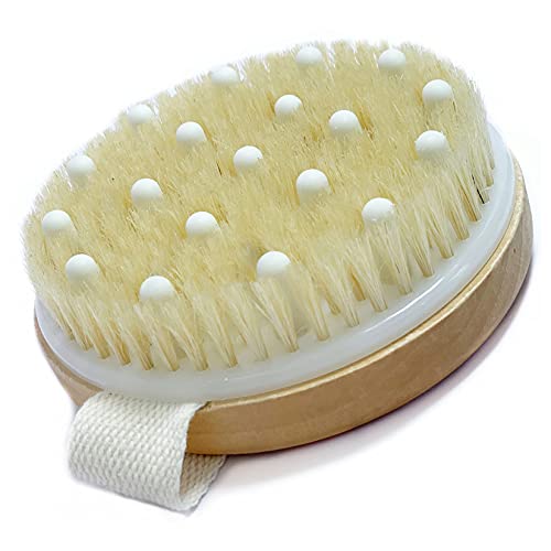 Body Brush for Wet or Dry Brushing Gentle Exfoliating for Softer, Bristles Gentle Massage Nodes Get Rid of Your Cellulite and Dry Skin, Improve Your Circulation