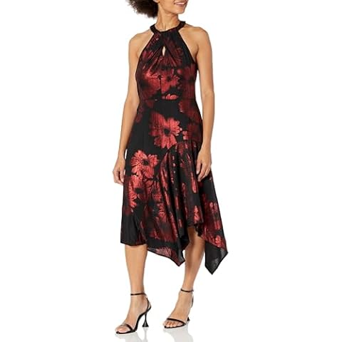 London Times Keyhole Neck Cocktail Dress Cover