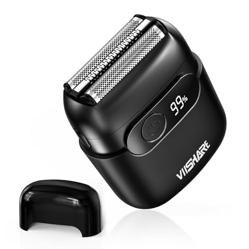 VIISHARE Foil Shaver: Electric Razor for Men - Travel Shaver with 3 Floating Blades - Mini Portable Electric Shavers - Waterproof Mens Foil Shaver - Rechargeable Wet & Dry Use Gift for Men Father