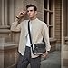 ibalulu Crossbody Bag for Mens, Pu leather Cross Body Purse, Multi Pocket Shoulder Bag, Durable Wear-resistant and Waterproof Messenger Bag for Travel Work Daily (Black)