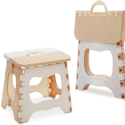 Banco Dobrável 29x24cm em Plástico Bege - Top Rio …