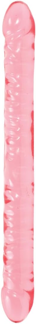 Doc Johnson Crystal Jellies - Double Dong -18 Inch - Double Sided Dildo - Pink