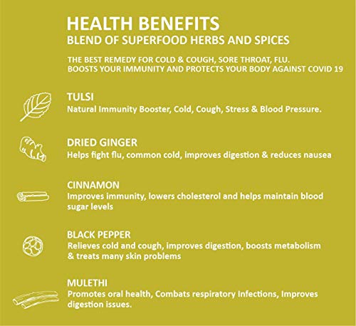 Octavius Tulsi Kadha Powder - 150 gm | Traditional Indian Decoction | Ayush Kwath Kadha Powder helps relieve Cough and Cold | Immunity Booster Drink with Ayurvedic Herbs | Tulsi Kadha Mix | Pack of 3