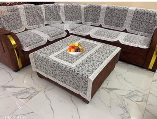 Image of L Shape Sofa Covers 7 Seater - Premium Furniture Protector Set for Living Room, Durable & Stylish, Fits Most L Shaped Sofas