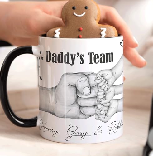 The Whistling Wren Personalised FIST Bump Daddy Mug, Dad Gift for Him, Mug Gift for Him, Father Birthday Mug, Personalised Daddy Mug