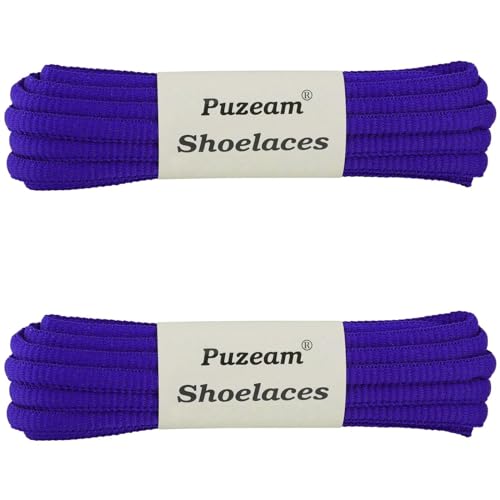 Image of 2 Pairs Oval Athletic Shoelaces 33 Colors 1 /4 inch Half Round Shoe Laces for Sneakers