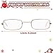Fiada 6 Pieces Old Man Glasses Costume Set 2 Round Eyeglasses 2 Square Glasses 2 Beaded Chain for Dress up Cosplay (Gold)
