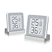 Homidy Digitales Hygrometer-Thermometer, seltenes 360-Grad-HD-E-Ink-Display, Innenthermometer, Luftfeuchtigkeitsmesser, hohe Präzision, Temperatur- und Luftfeuchtigkeitsmesser (2 Stück)