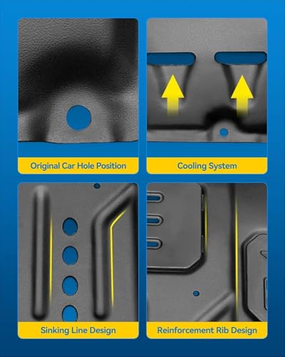 Image of PHILTOP Engine Splash Shield Engine Case Guard Under Car Shield Cover fit for 2003-2004 2007-2008 Toyota Corolla, 2005-2006 Corolla CE /LE /S L 4, 2003-2008 Matrix XR L 4 Replace# TO1228157, TO1228158