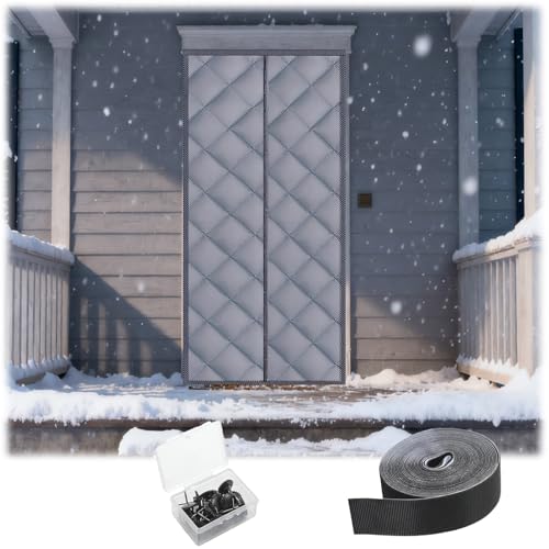Rideau de porte magnétique isolant pour protéger le salon du froid