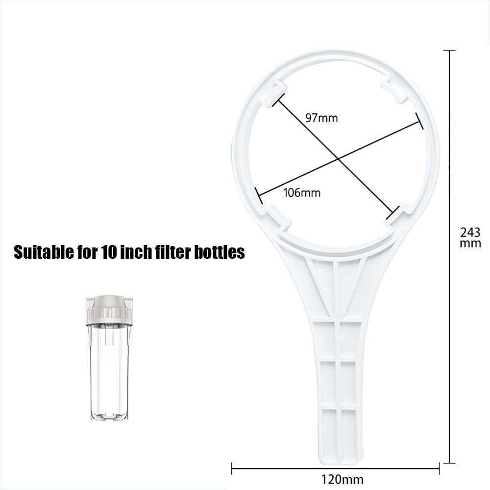 MEETOOT 2PCS Water Purifier Water Dispenser Wrench Water Purifier Universal Accessories 10 inch Filter Bottle Filter Housing Wrench Wrench Membrane Housing Uncapping Tool PP Material