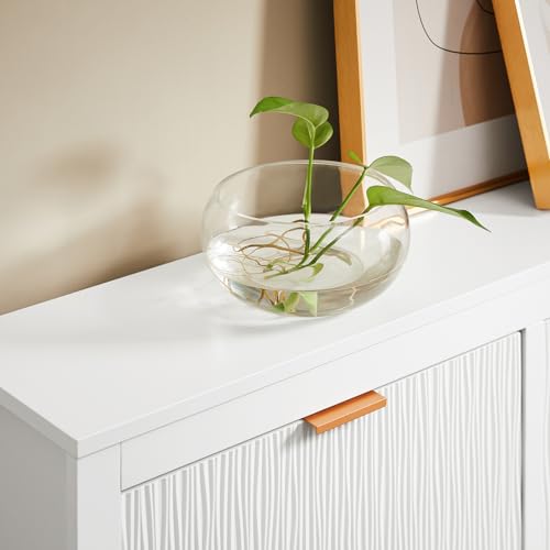 SoBuy Zapatero Entrada Recibidor - Mueble Zapatero Estrecho Blanco 4 Solapas de 2 Niveles para Pasillo Estrecho y Recibidor, Diseño Compacto y Elegante, MDF E1 104x23x82cm FSR186-II-W - imagen 6