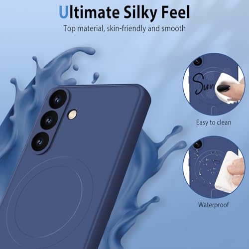 Coque pour Samsung Galaxy A55 compatible avec Mag-Safe silicone