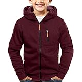 Wine Sports Kids Hoodie Casual Teens Long Sleeve Fashion Zip Up Sweatshirts Boys Hoodies Youth Hoodie Sweatshirt Lightweight Cotton Comfort Everyday Wear Size 4-5