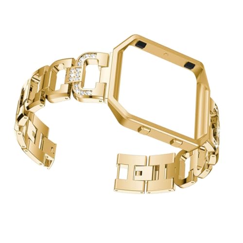 Bracelet montre connectee acier inoxydable or anti rayure anti choc