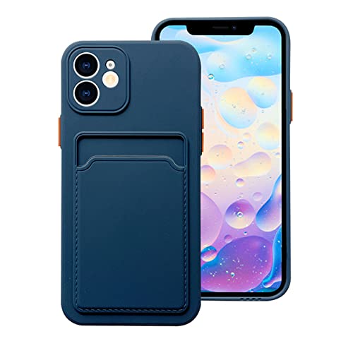 Coque iPhone X bleue avec porte-carte idéale pour vos sorties