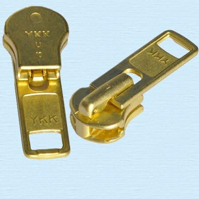 ZipperStop Wholesale Authorized Distributor YKK Zipper Repair Solution, YKK #10 Brass Slider (1 Slider/Pack)
