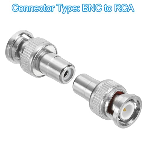 Adaptador PATIKIL BNC a RCA, pack de 5 piezas miniatura 4