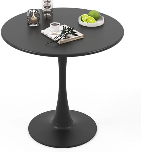 Giantex Black Round Dining Table,...