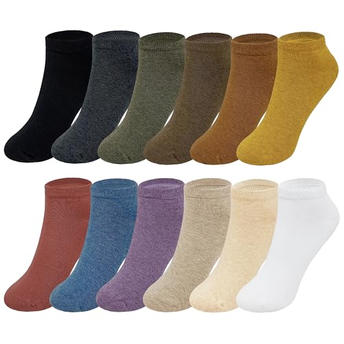 Image of MAGIARTE Womens Cotton Ankle Socks Low Cut Athletic Casual Mutil Color No Show Running Socks for Women
