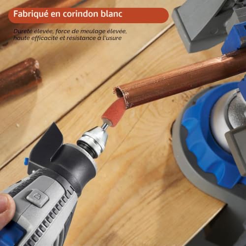 51 Pcs Pointes de Meulage en Corindon, Tambours de Ponçage Abrasives, Têtes de Polissage pour Meules Outils Rotatifs, Tête de Meule 1/8", pour Meulage Polissage ébavurage Métal Verre – vue 5