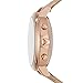 Fossil Q Women's Jacqueline Stainless Steel and Leather Hybrid Smartwatch, Color: Rose Gold-Tone, Beige (Model: FTW5013)