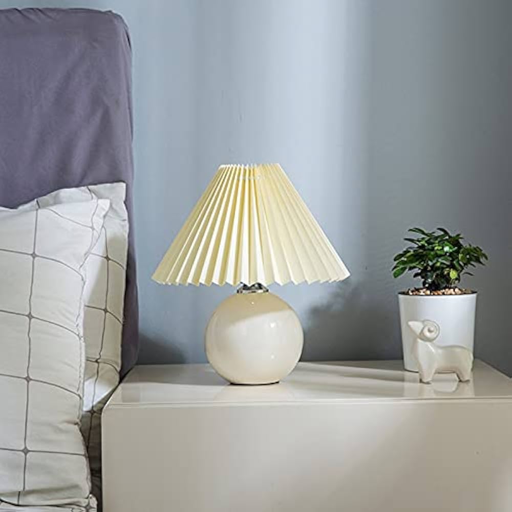 Amazon.co.jp: Pauaet プリーツランプシェードテーブルランプ
